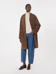Suede overcoat - Brown