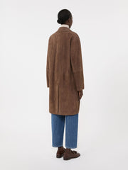 Suede overcoat - Brown