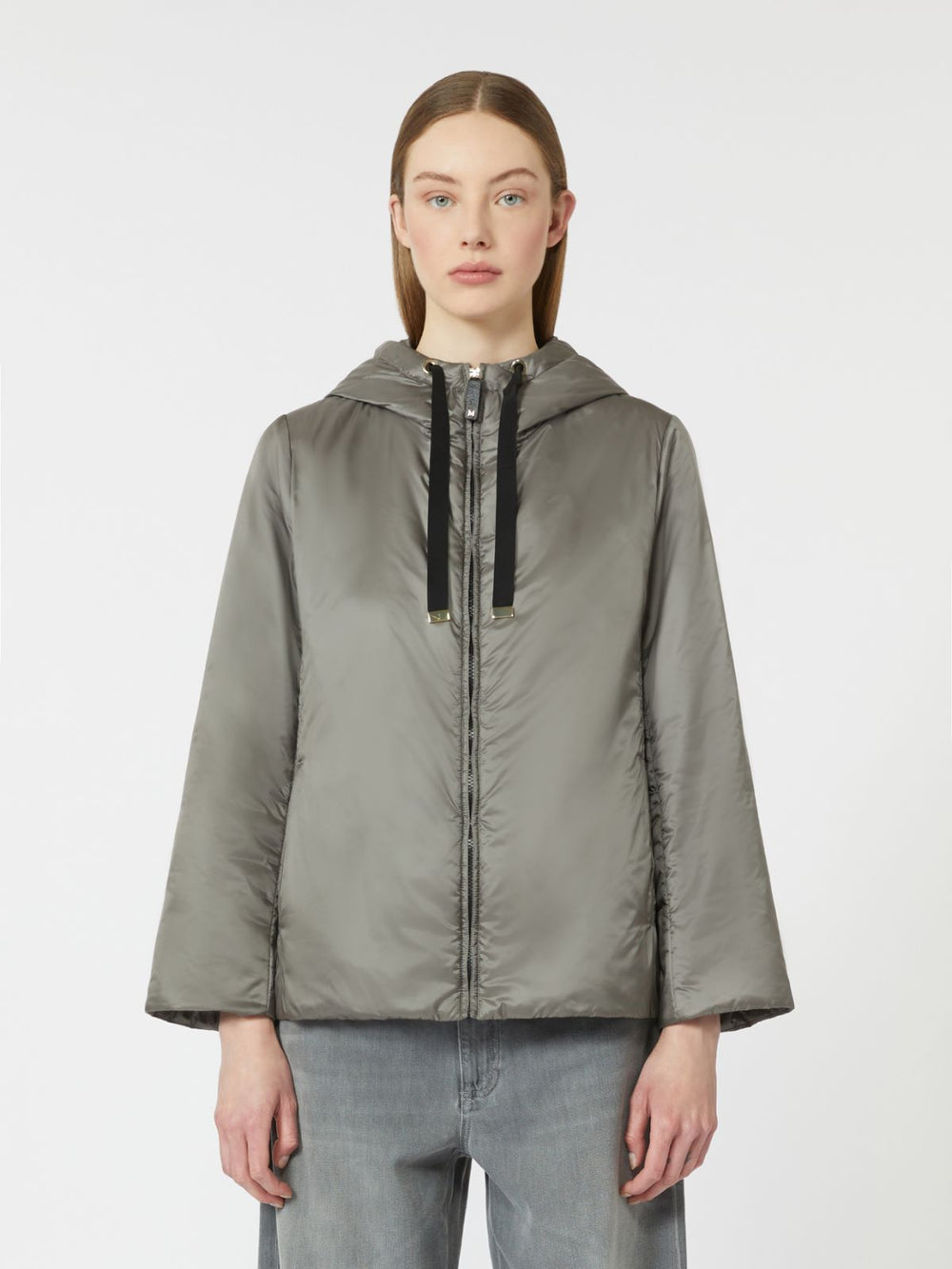 Cameluxe padded jacket with hood - Medium grey