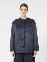 Padded shirt jacket in water-repellent canvas - Midnightblue