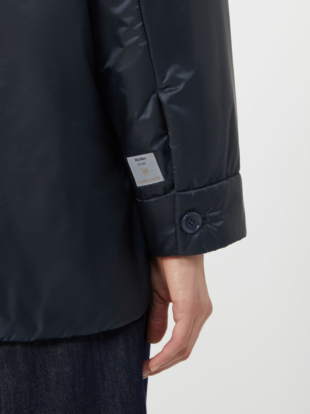 Padded shirt jacket in water-repellent canvas - Midnightblue