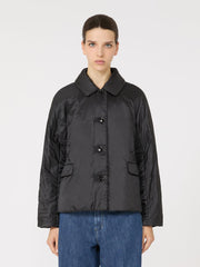 Padded jacket in water-repellent canvas - Black