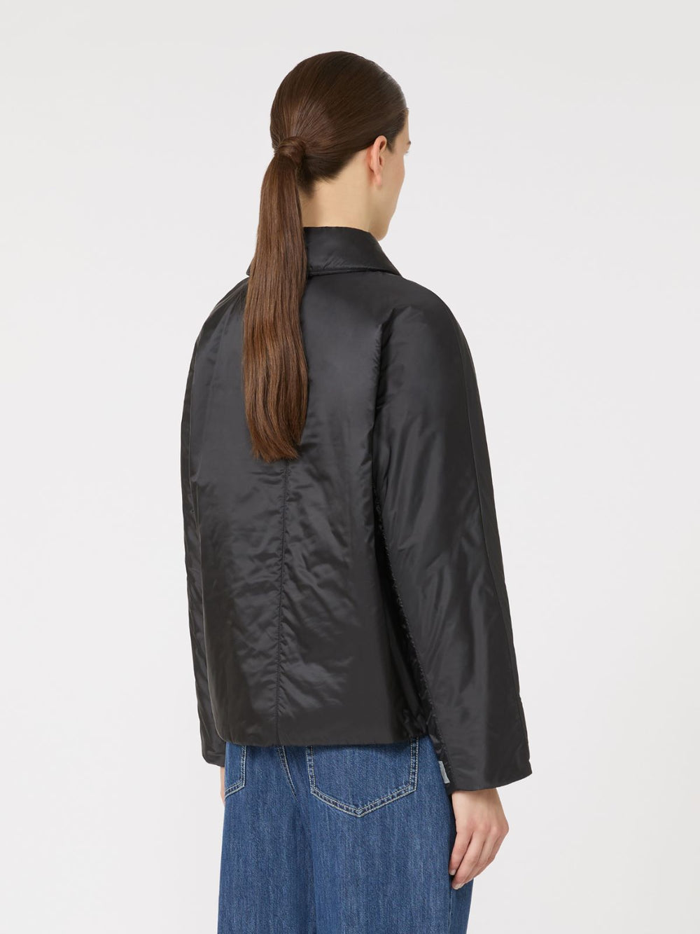 Padded jacket in water-repellent canvas - Black