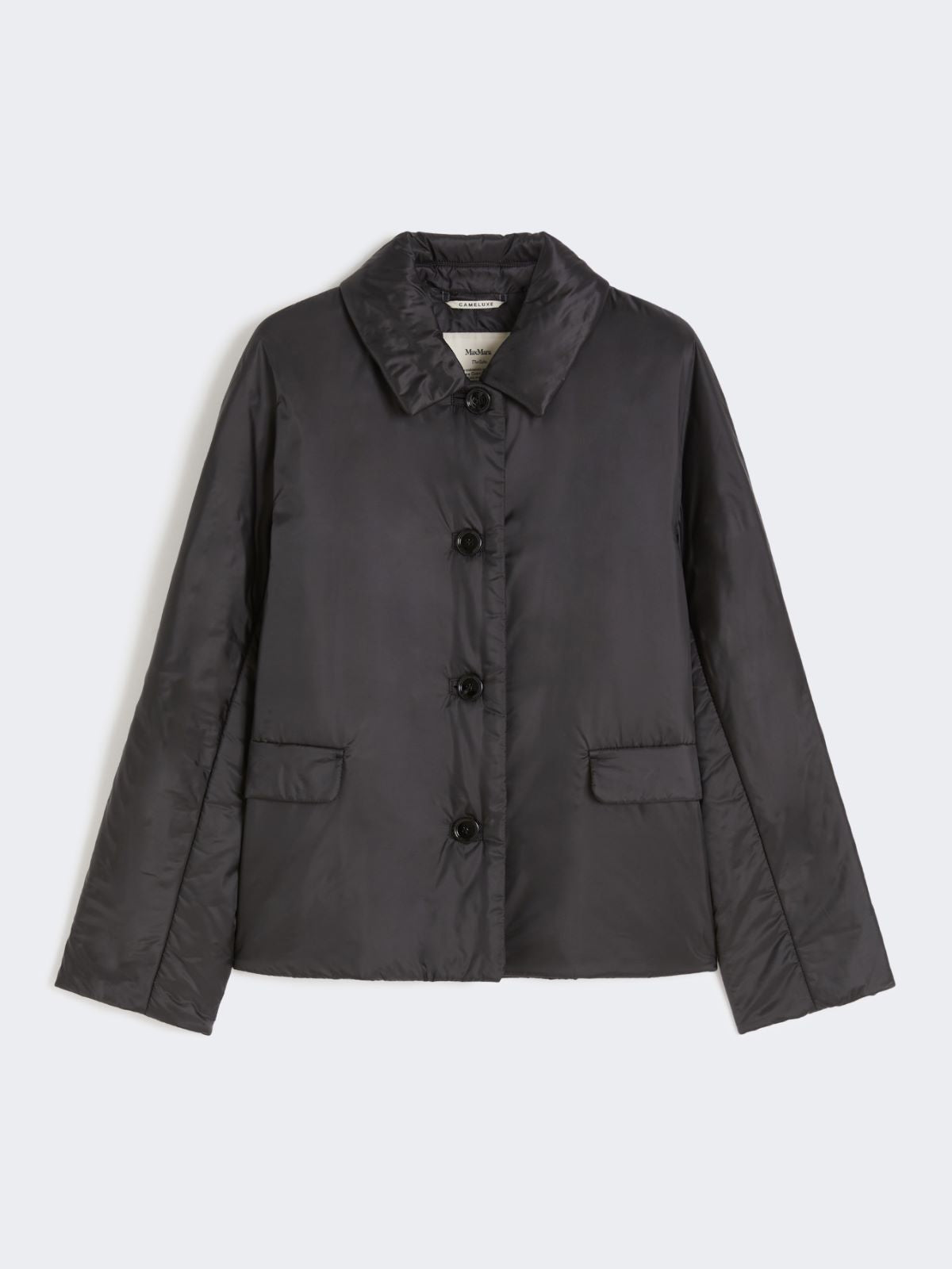 Padded jacket in water-repellent canvas - Black