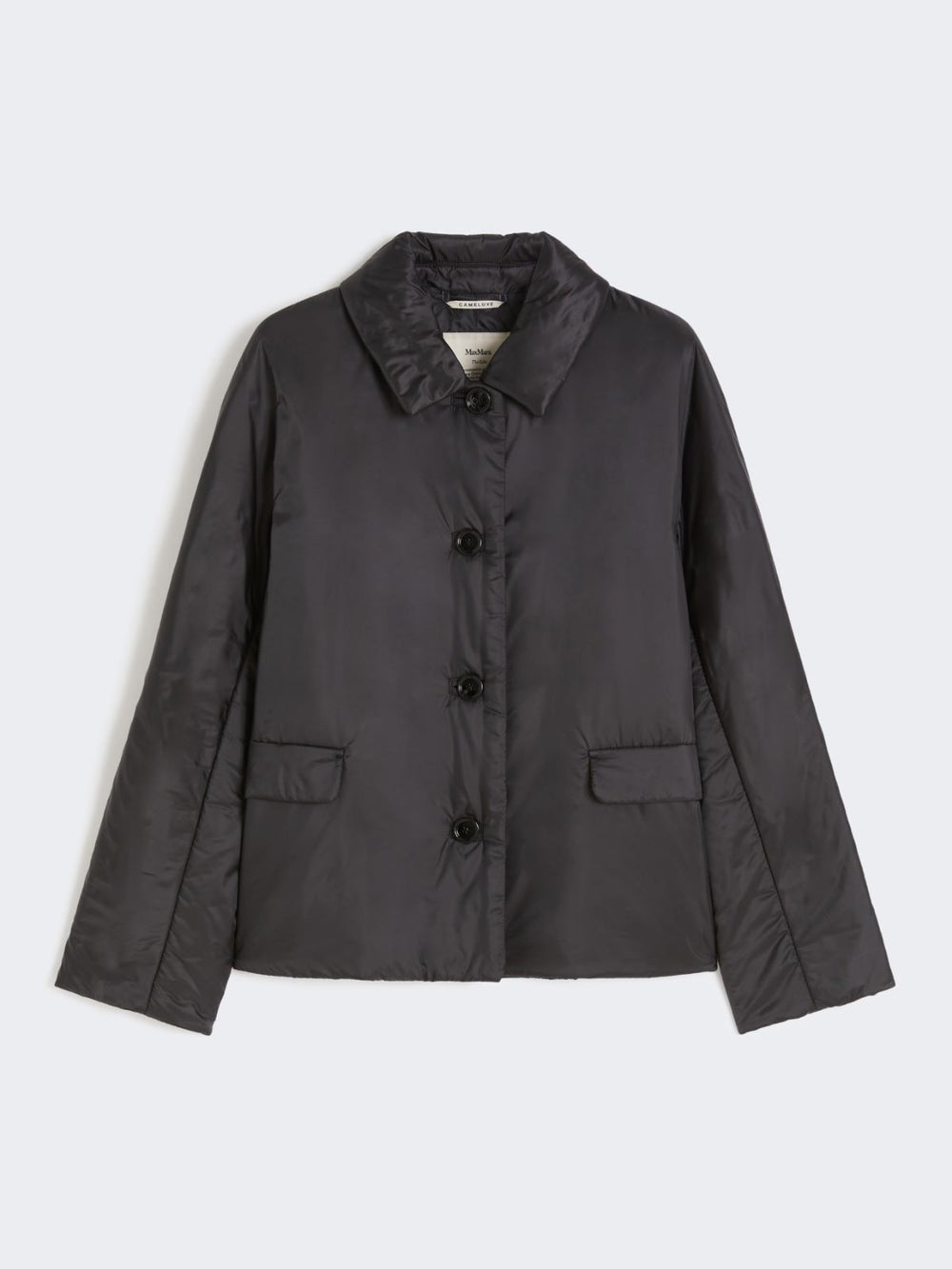 Padded jacket in water-repellent canvas - Black