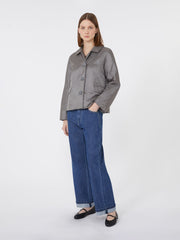 Padded jacket in water-repellent canvas - Dark grey