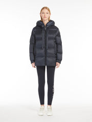 Down jacket in water-repellent canvas - Midnightblue