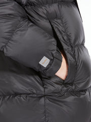 Down jacket in water-repellent canvas - Black
