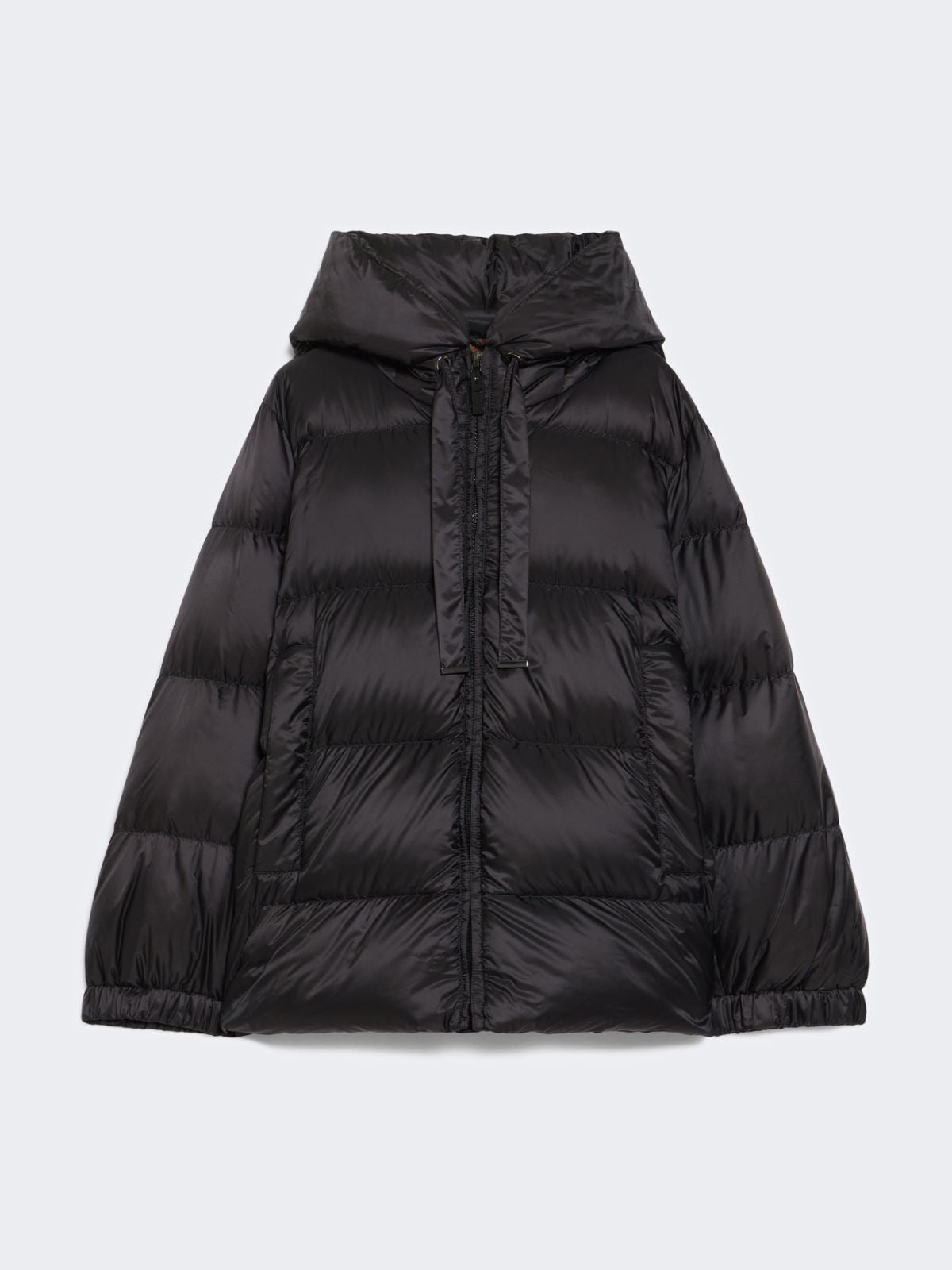 Down jacket in water-repellent canvas - Black
