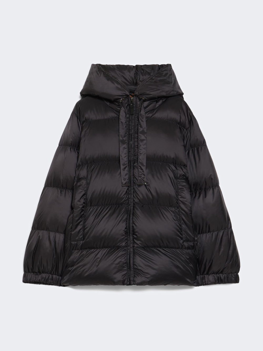 Down jacket in water-repellent canvas - Black