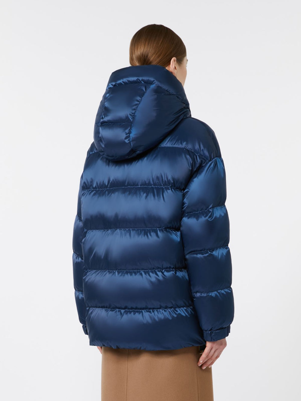 Down jacket in water-repellent taffeta - Navy