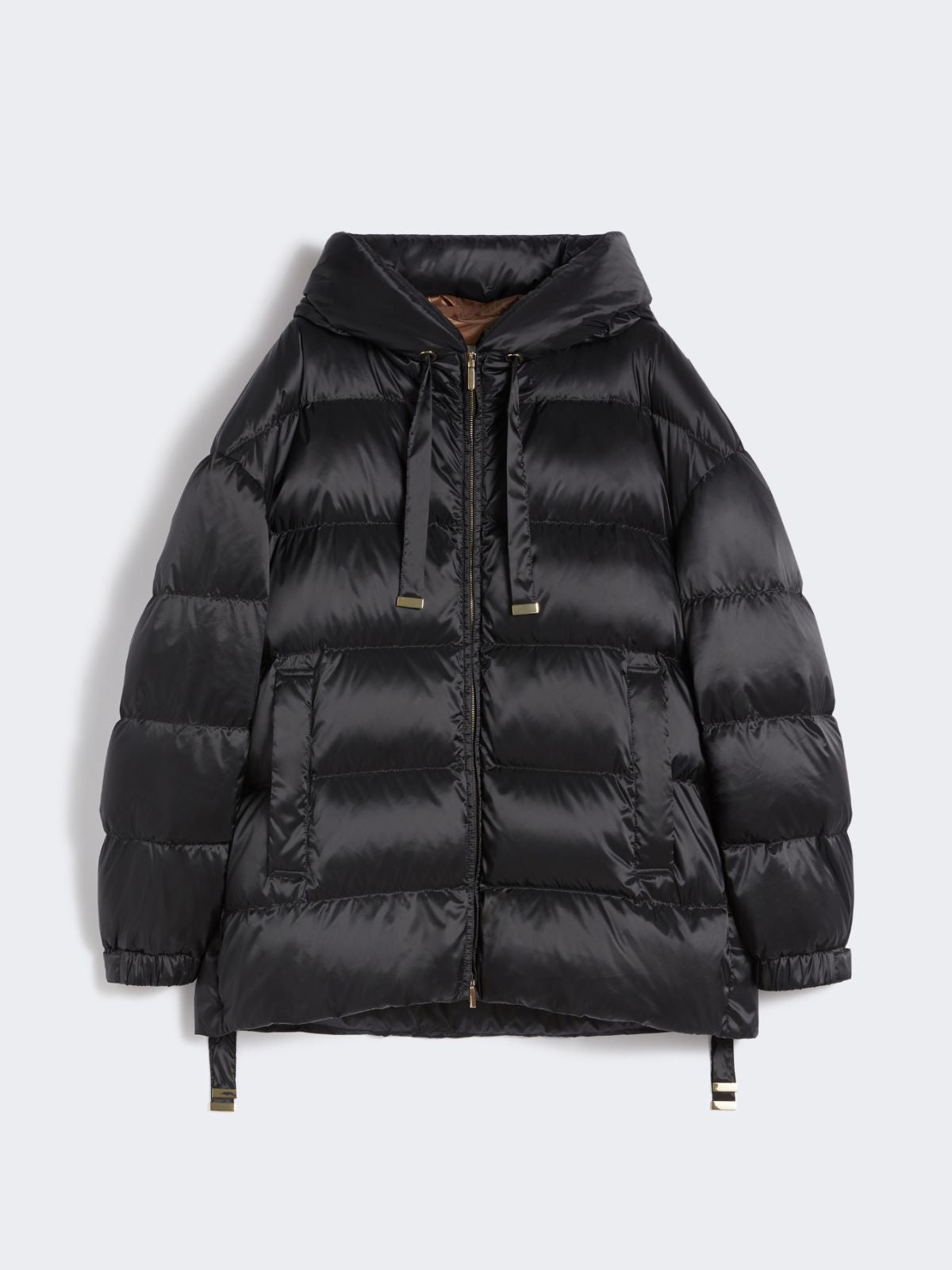 Down jacket in water-repellent taffeta - Black