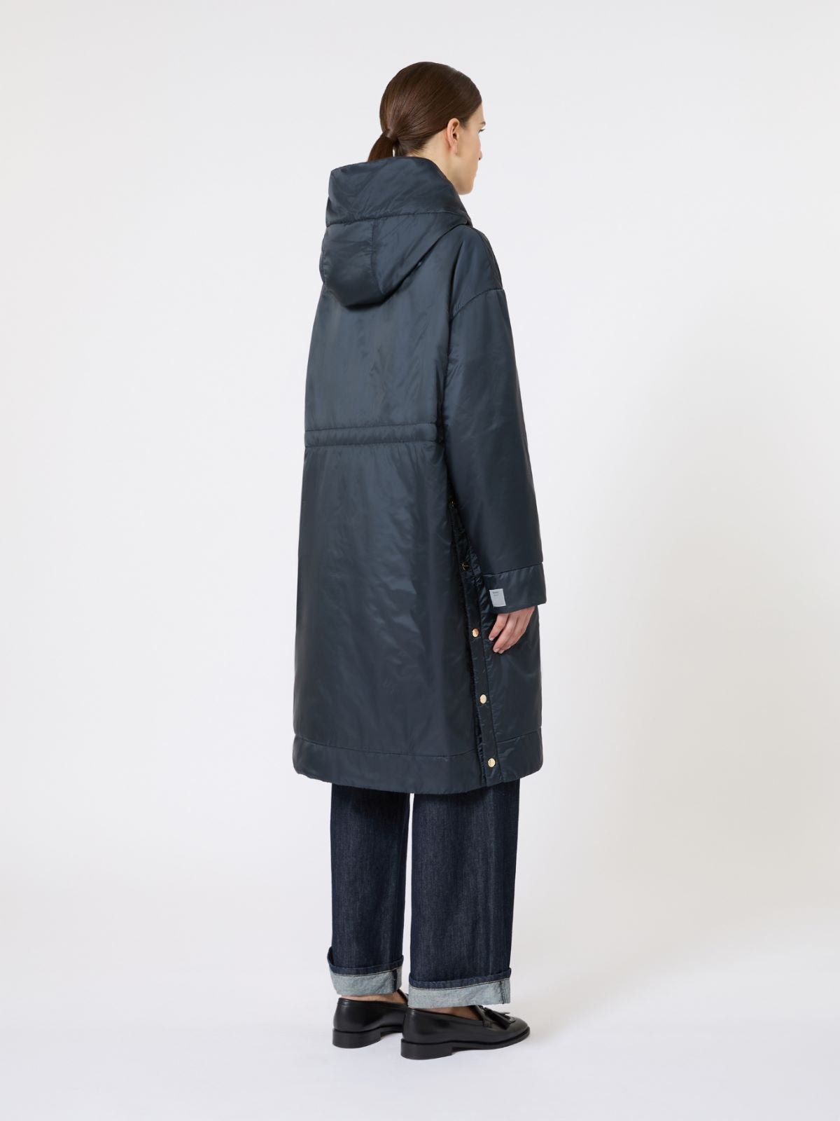 Water-repellent canvas padded parka - Midnightblue