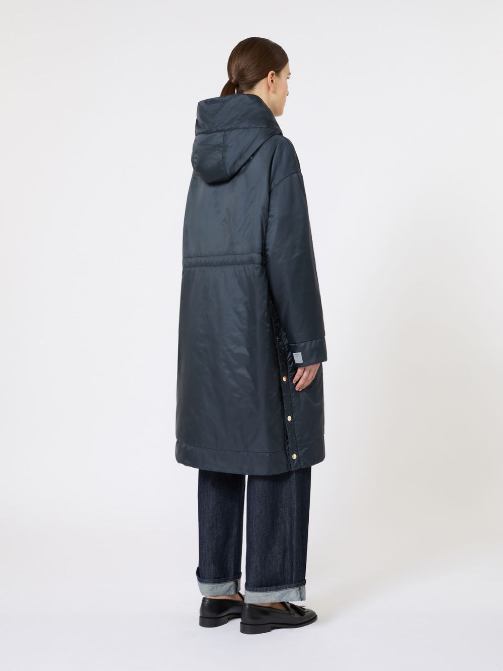 Water-repellent canvas padded parka - Midnightblue