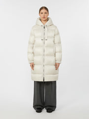 Quilted water-repellent down jacket - White