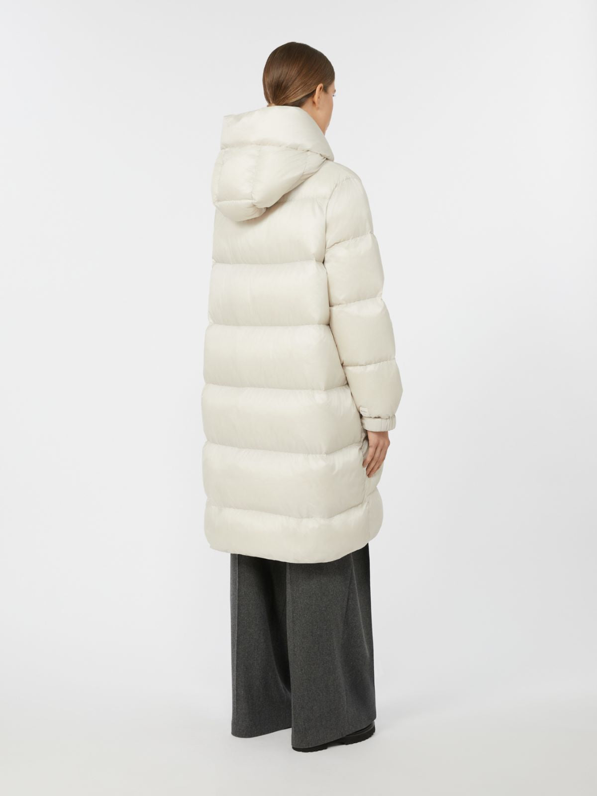 Quilted water-repellent down jacket - White