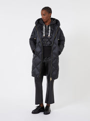 Water-repellent nylon fabric front insert - Black