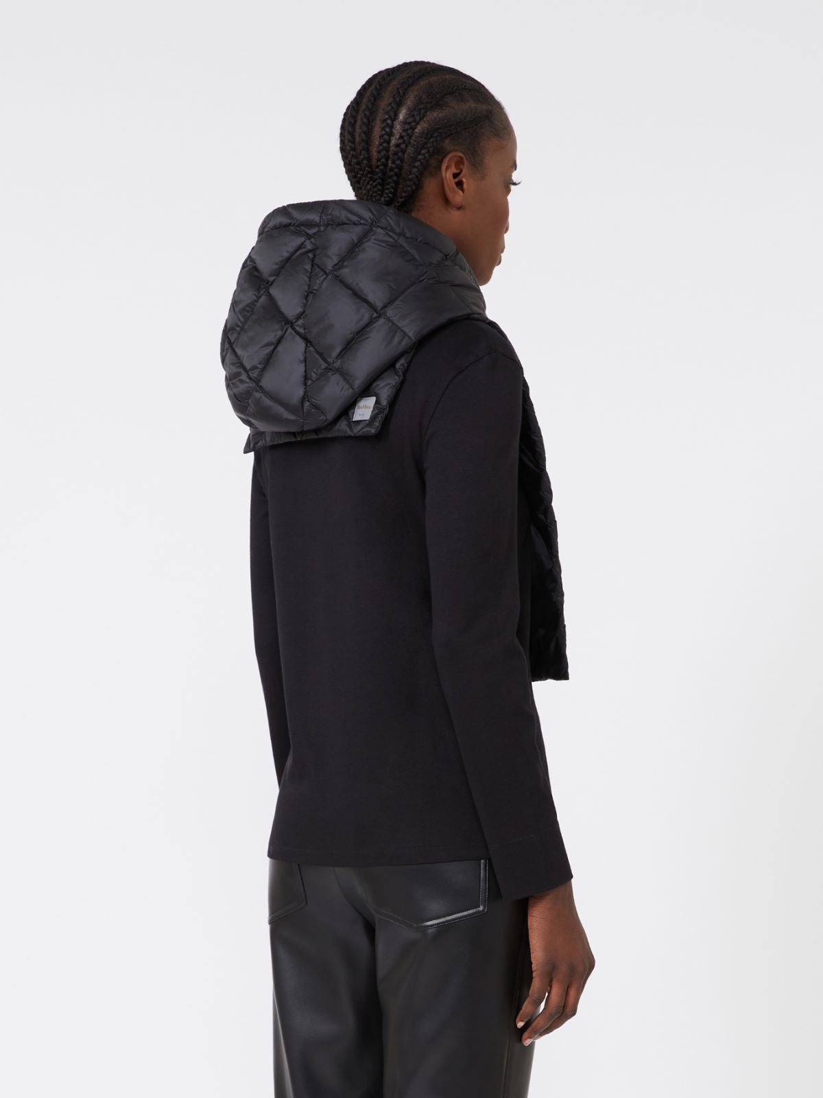 Water-repellent nylon fabric front insert - Black