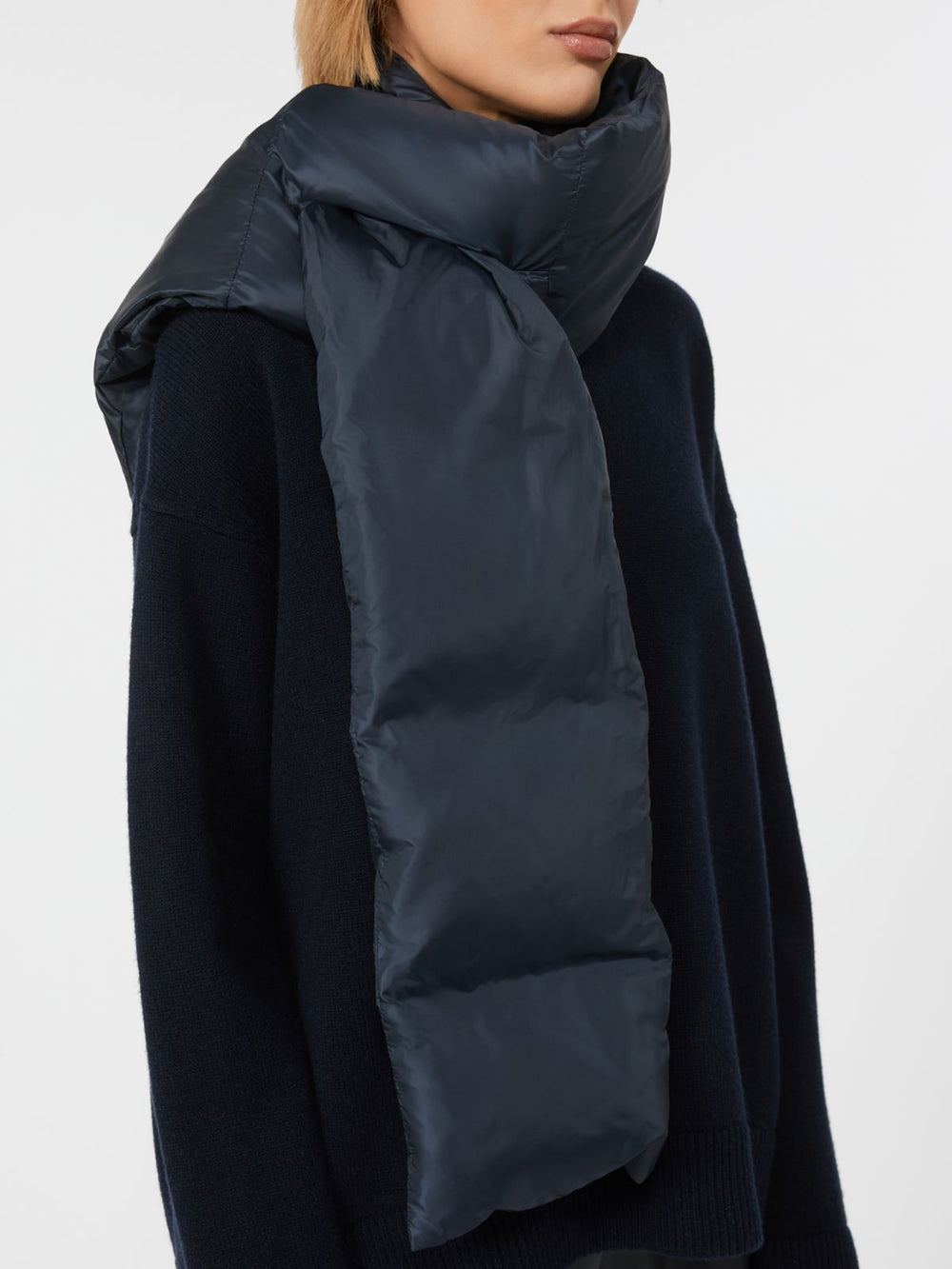 Scarf in water-repellent technical fabric - Midnightblue