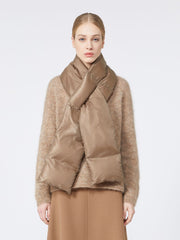 Scarf in water-repellent technical fabric - Brown