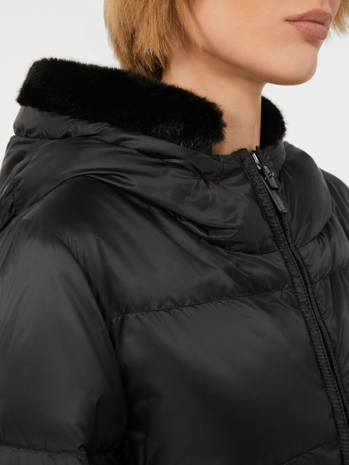 Soft fabric hood trim - Black