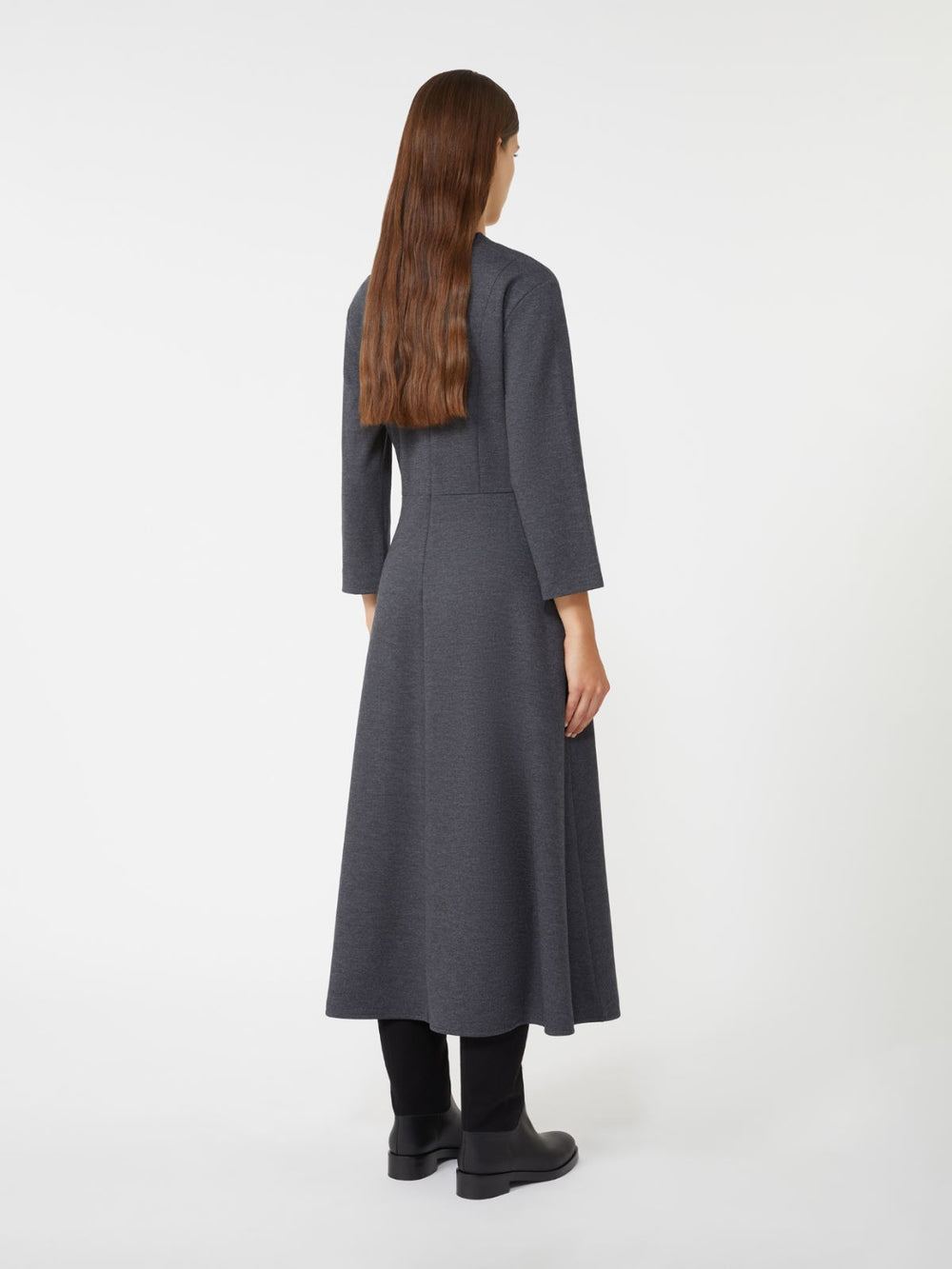 Piqué jersey dress - Dark grey