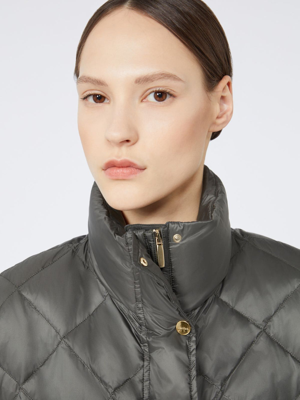 Padded cape in water-repellent fabric - Green