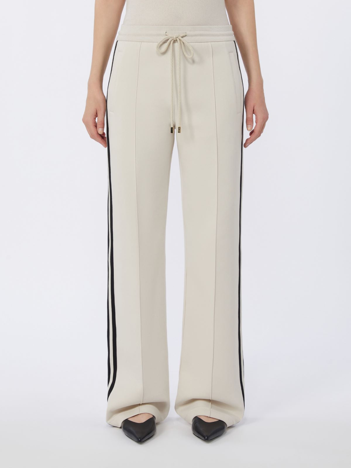 Cotton jersey trousers - Ecru