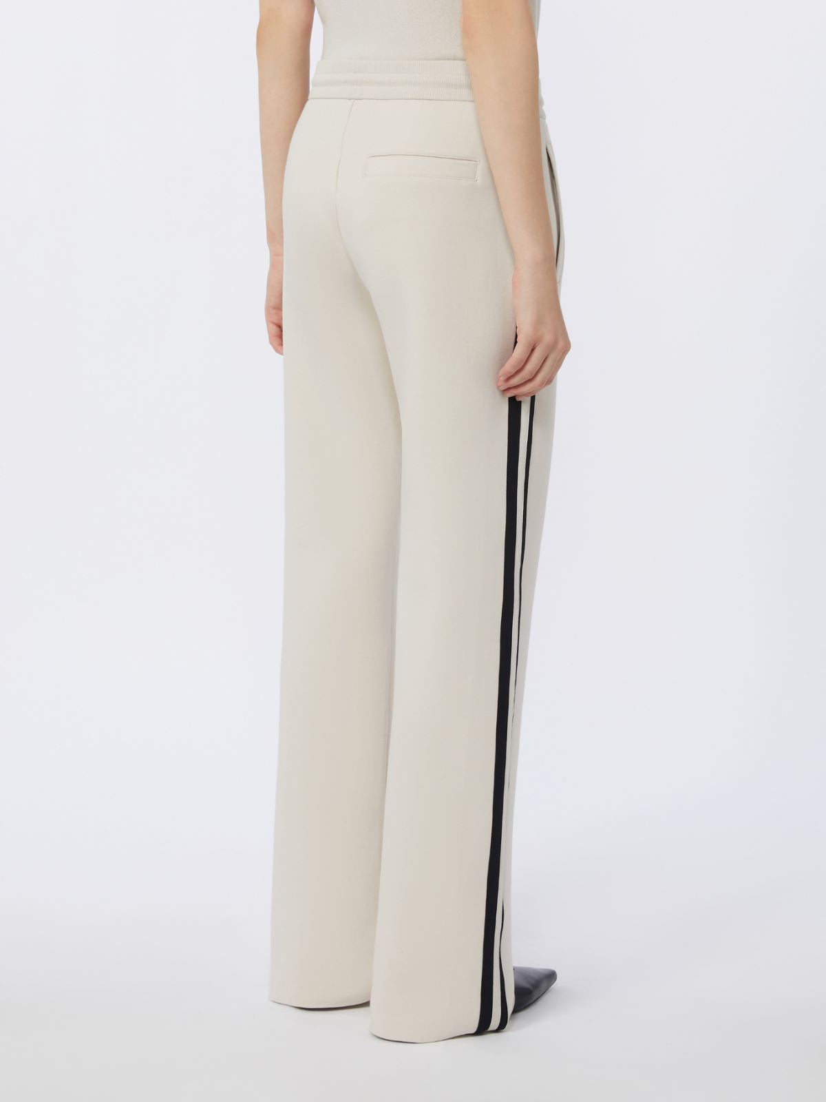 Cotton jersey trousers - Ecru