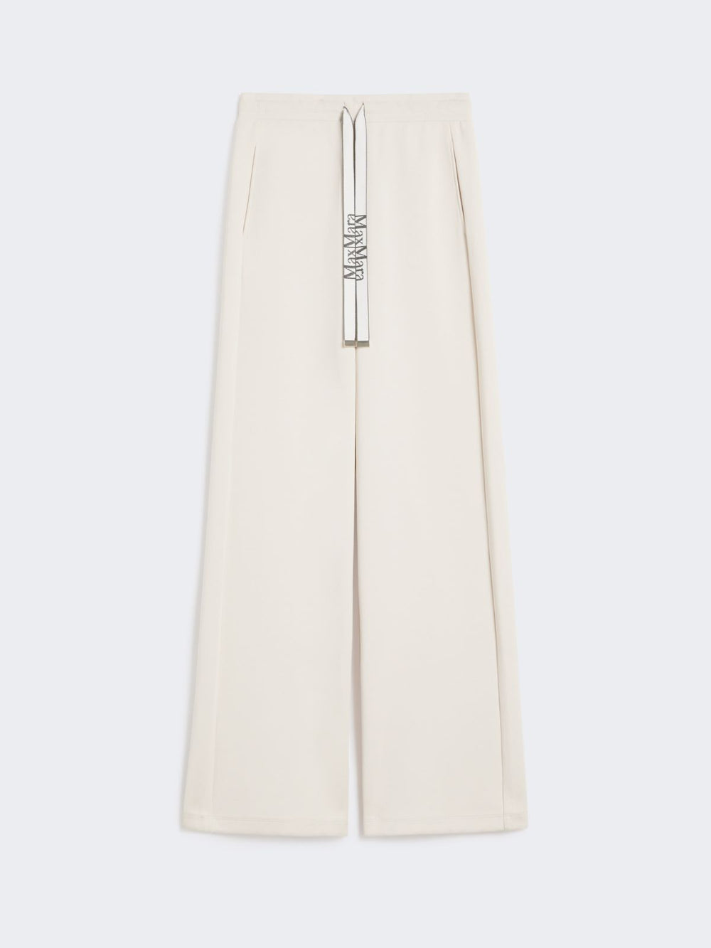 Wide-fit jersey trousers - Ecru