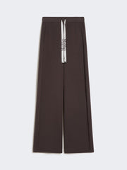 Wide-fit jersey trousers - Chocolate