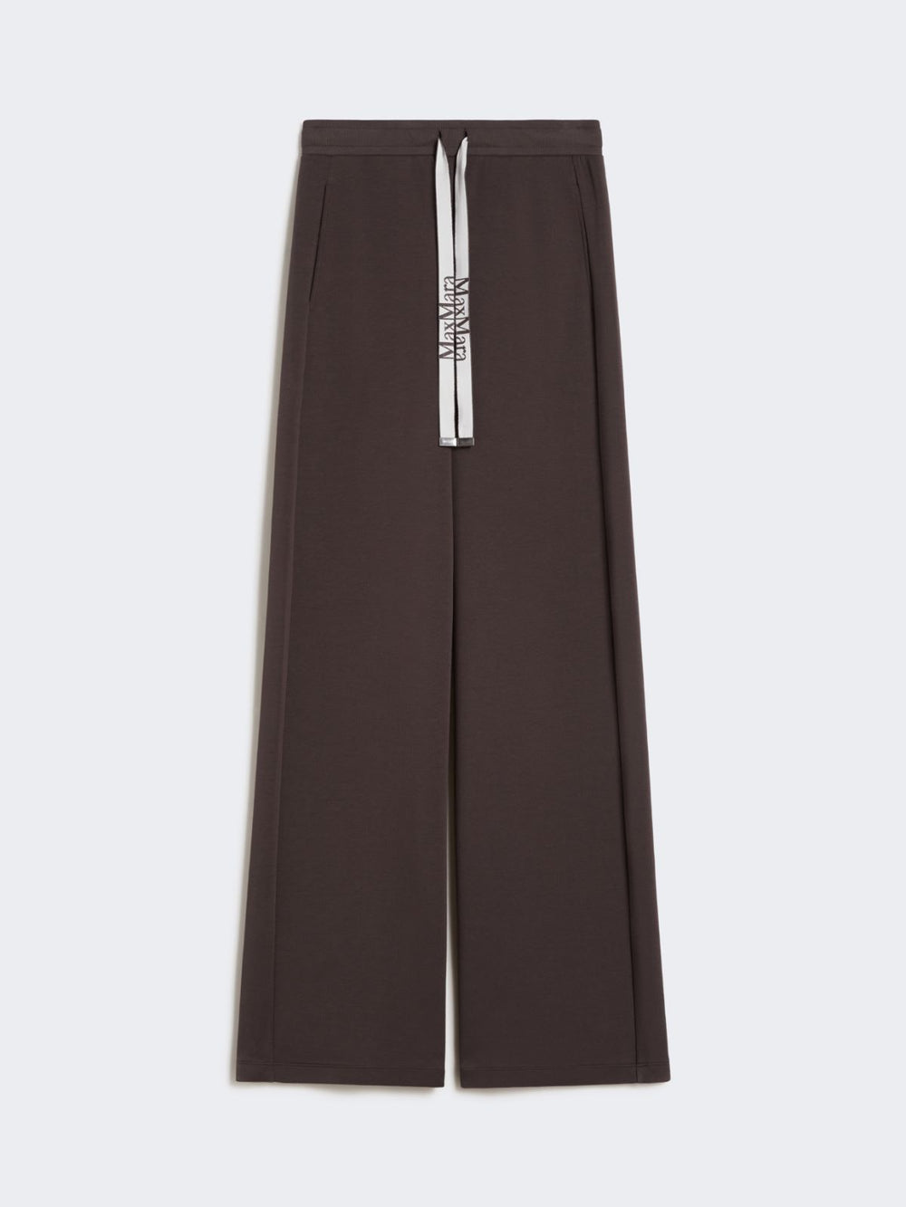 Wide-fit jersey trousers - Chocolate