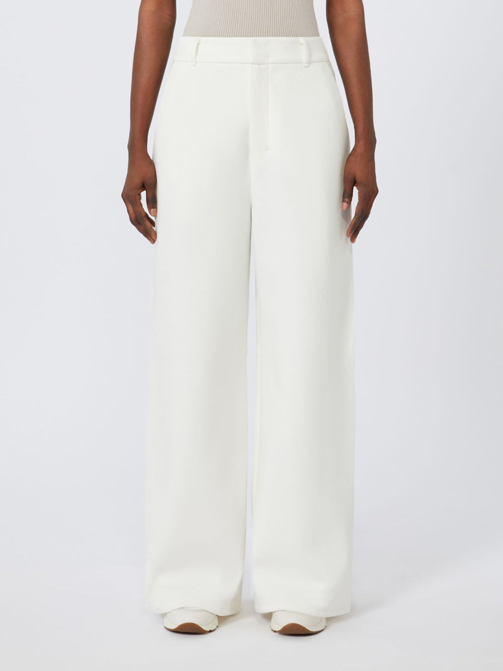 Jersey trousers - White
