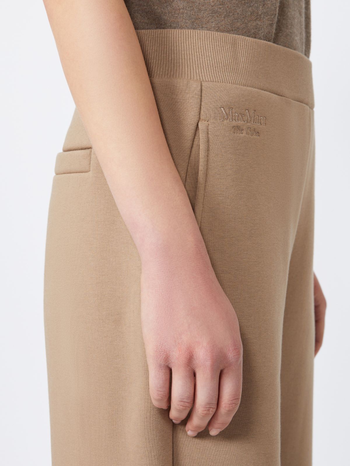 Cotton jersey trousers - Biscuit