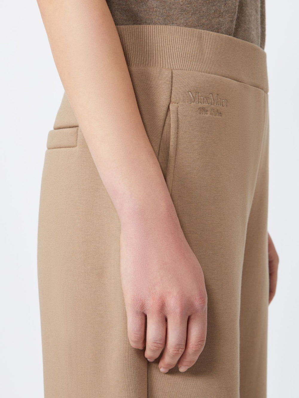 Cotton jersey trousers - Biscuit