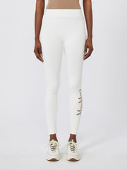 Stretch technical fabric leggings - White