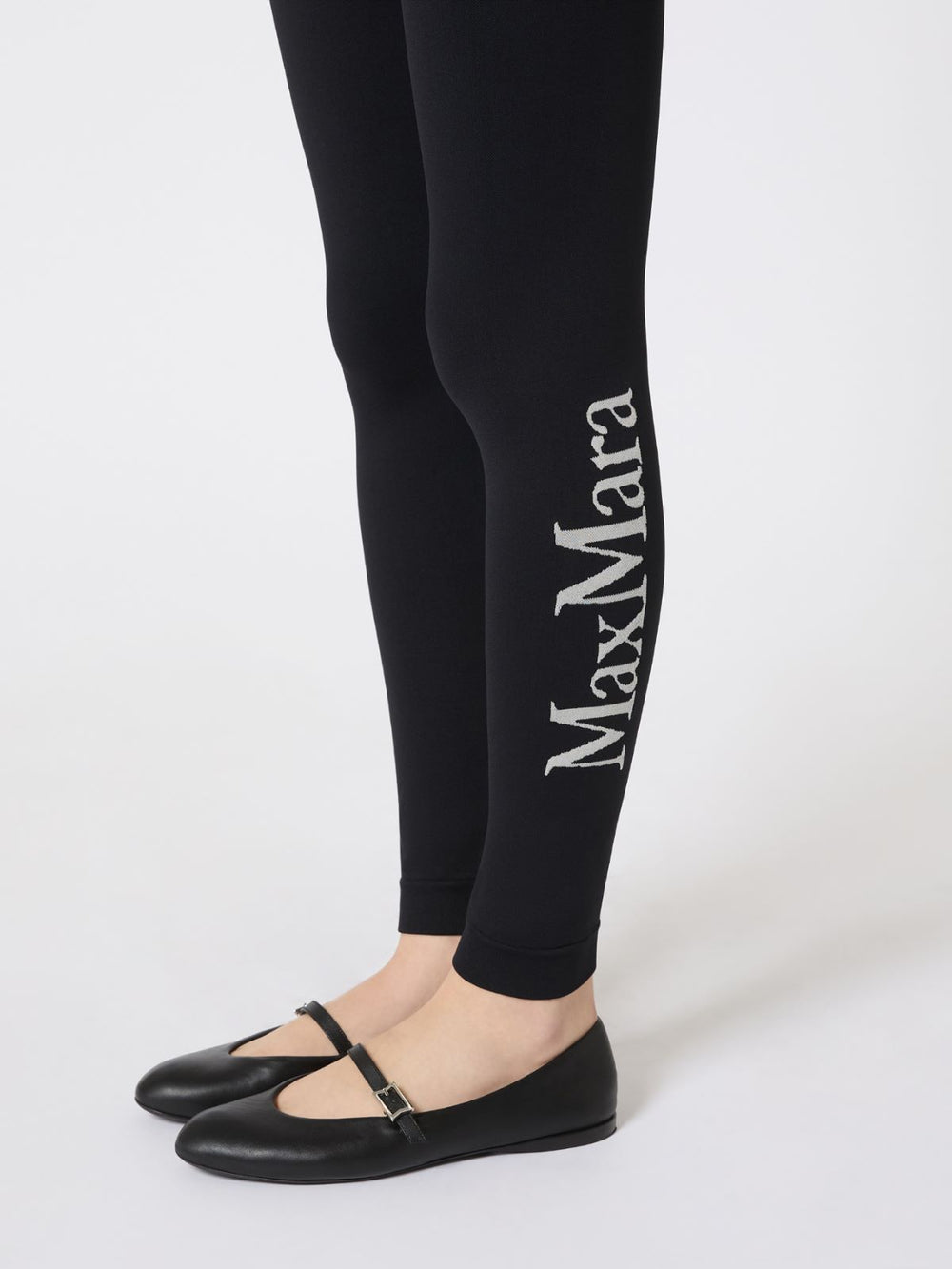 Stretch technical fabric leggings - Black